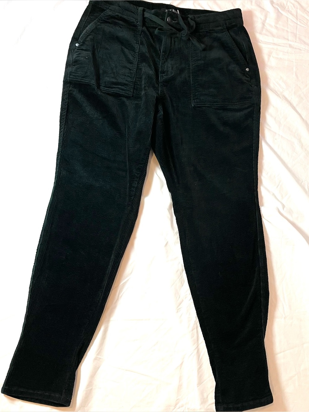 Judy Blue Hunter Green Corduroy Drawstring Utility Jogger Pants Size 16W